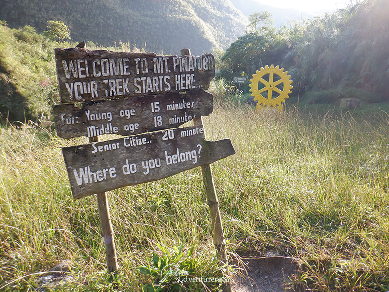 mt pinatubo one adventurer sign